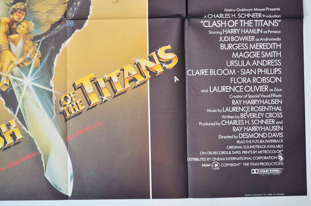 “The Clash Of The Titans”   Original British Quad Poster - Movie Poster