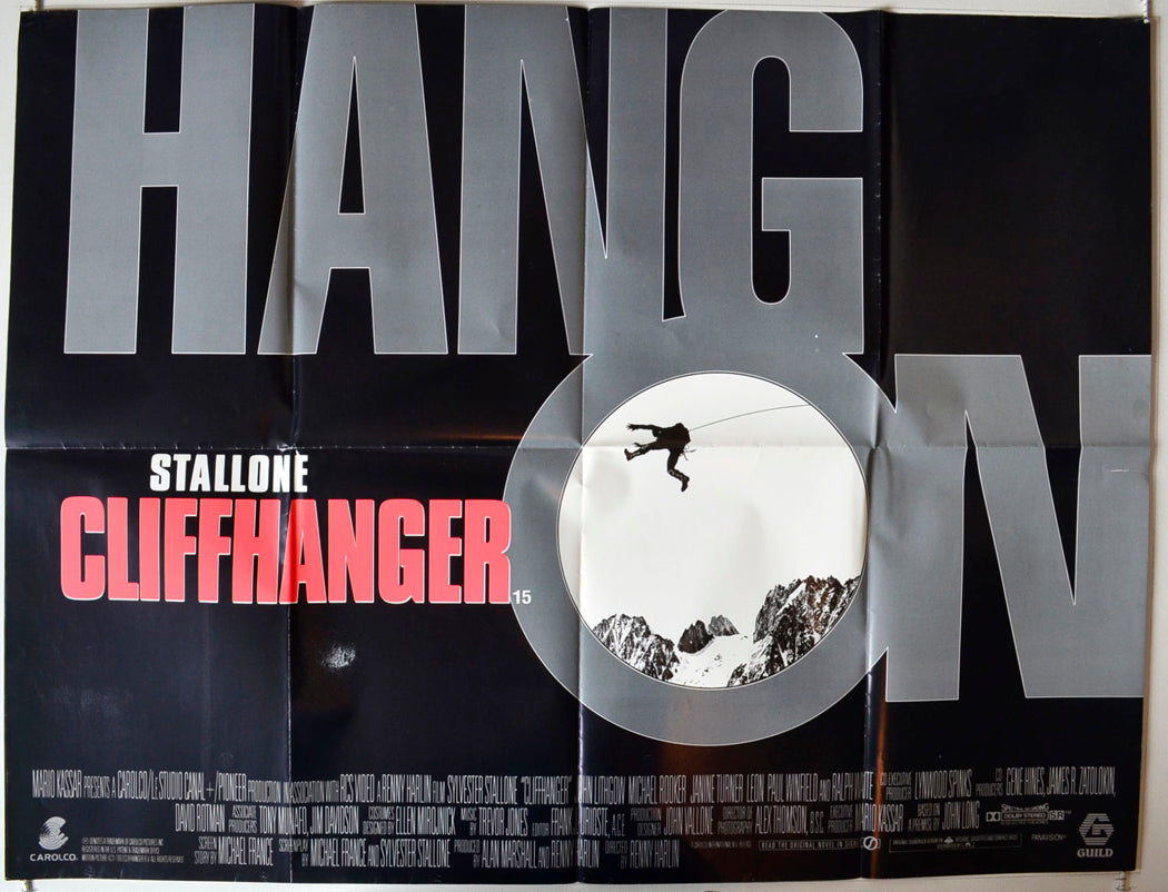 Cliffhanger Original British Quad Poster - Movie Poster