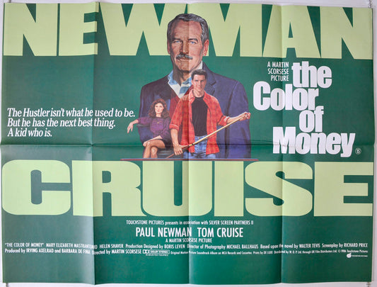 The Color Of Money Original British Quad Poster - Movie Poster