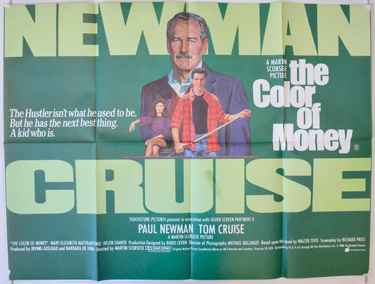 The Color Of Money Original British Quad Poster - Movie Poster