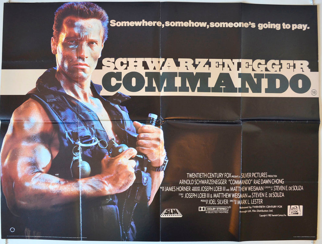 Commando Original British Quad Poster - Movie Poster