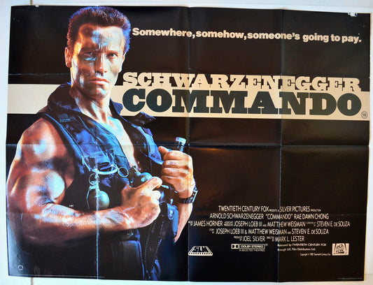 Commando Original British Quad Poster - Movie Poster