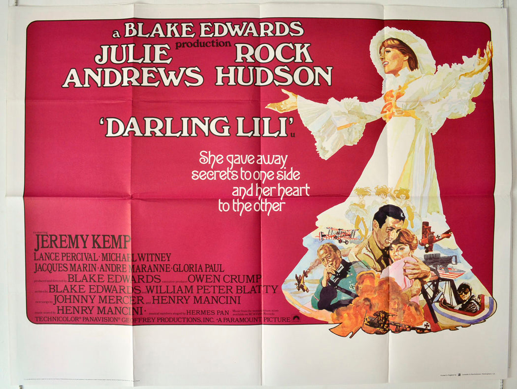 Darling Lili Original British Quad Poster - Movie Poster