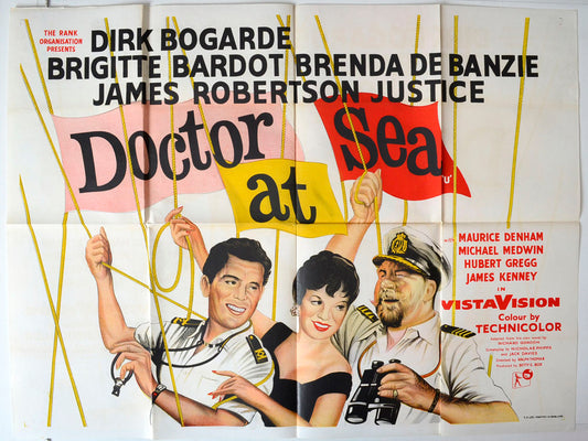 Doctor At Sea  Original British Quad Poster - Movie Poster