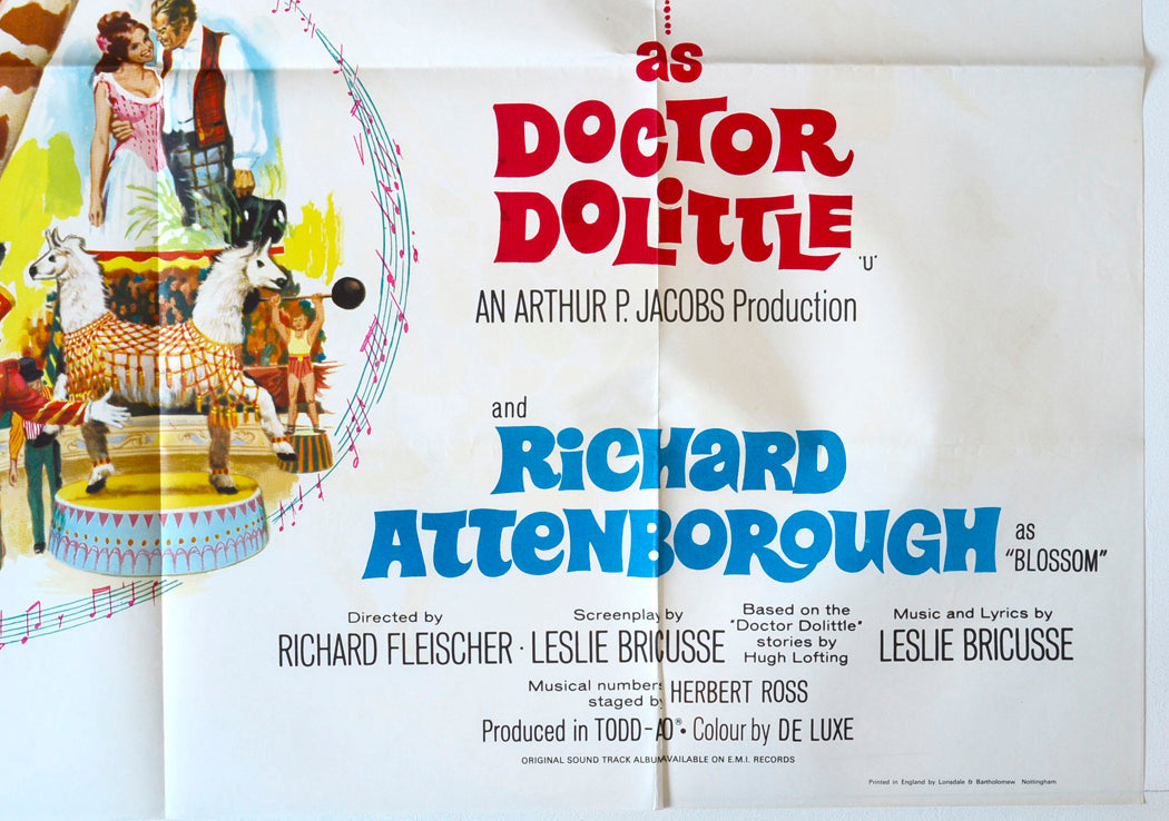 “Doctor Dolittle”  Original British Quad Poster - Movie Poster