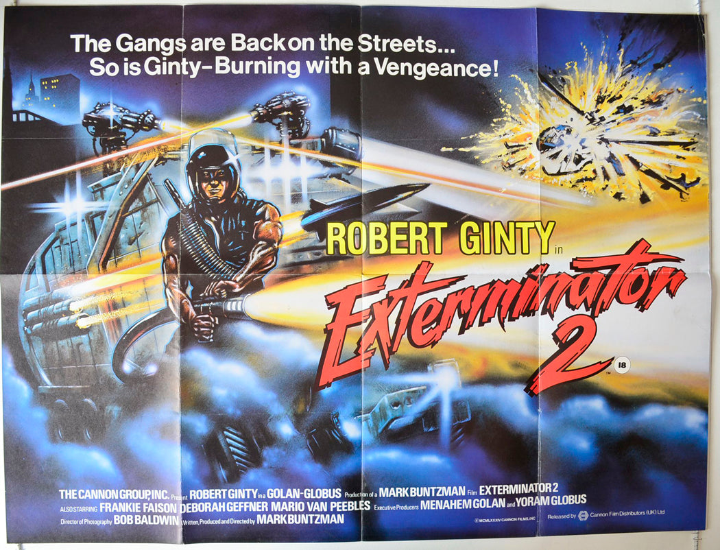 Exterminator 2 Original British Quad Poster - Movie Poster