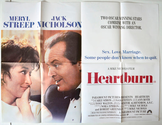 Heartburn Original British Quad Poster - Movie Poster