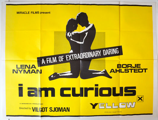 I Am Curious (Yellow)   (a.k.a. Jag är nyfiken - en film i gult)  Original British Quad Poster - Movie Poster