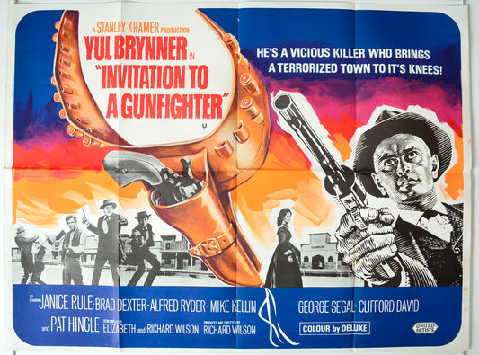 Invitation To A Gunfighter   Original British Quad Poster - Movie Poster