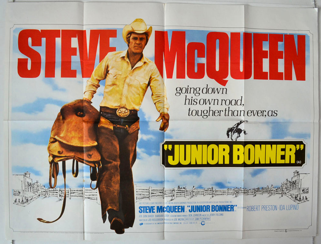 Junior Bonner Original British Quad Poster - Movie Poster