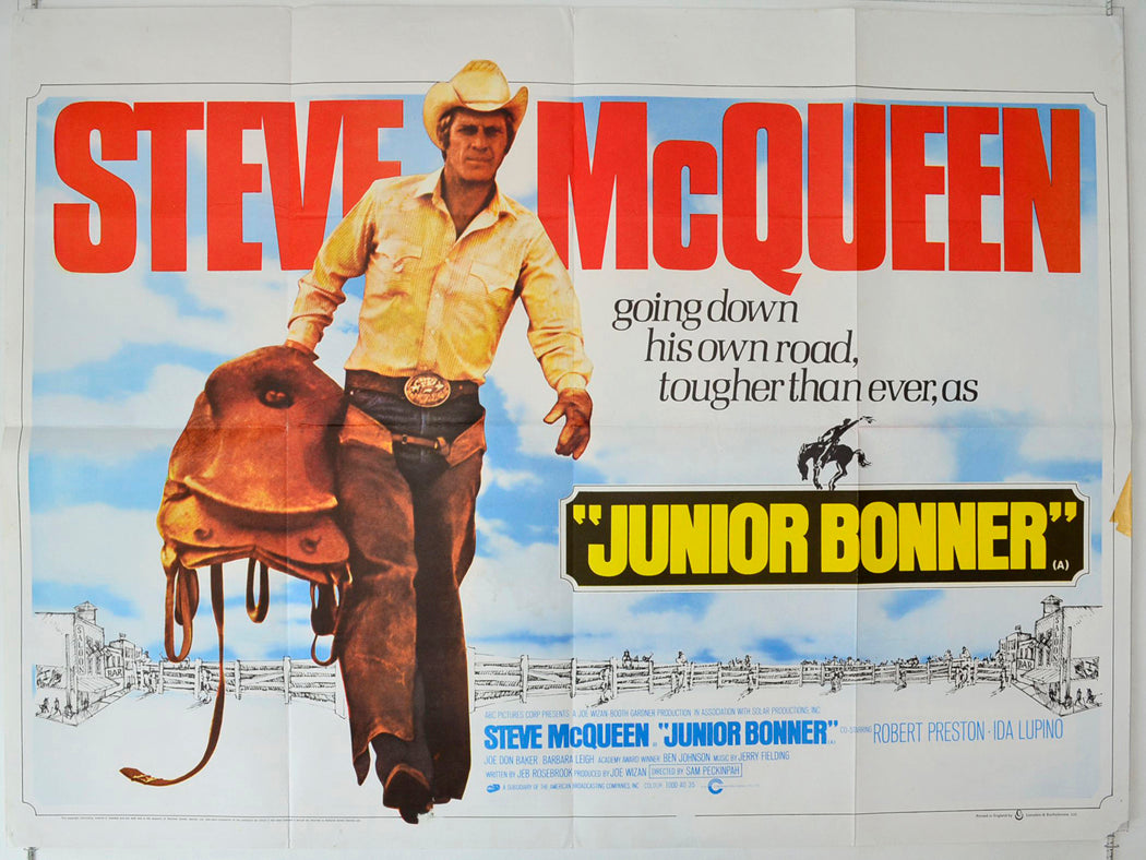 Junior Bonner Original British Quad Poster - Movie Poster