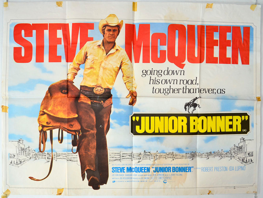 Junior Bonner   Original British Quad Poster - Movie Poster