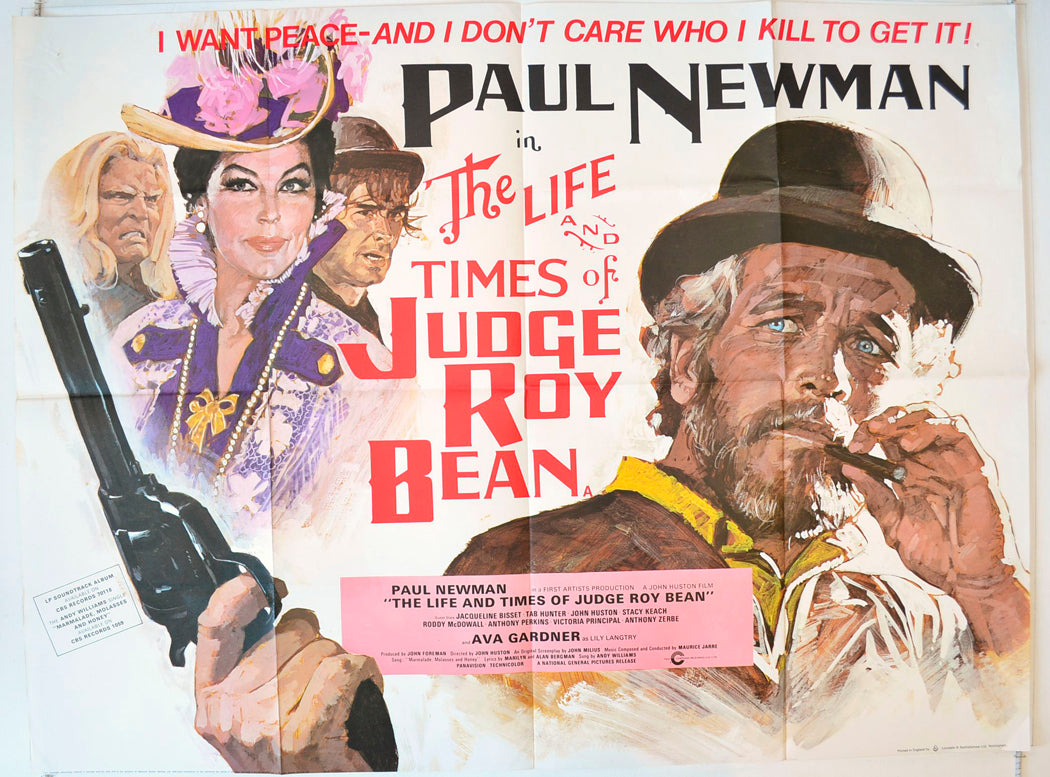 The Life And Times Of Judge Roy Bean Original British Quad Poster - Movie Poster