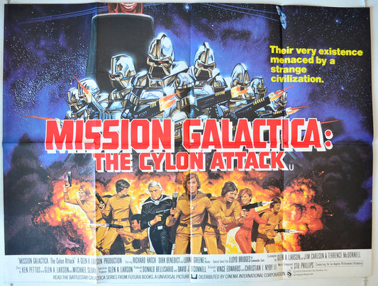 Mission Galactica : The Cylon Attack Original British Quad Poster - Movie Poster