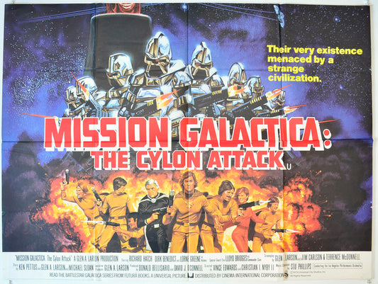 Mission Galactica : The Cylon Attack Original British Quad Poster - Movie Poster