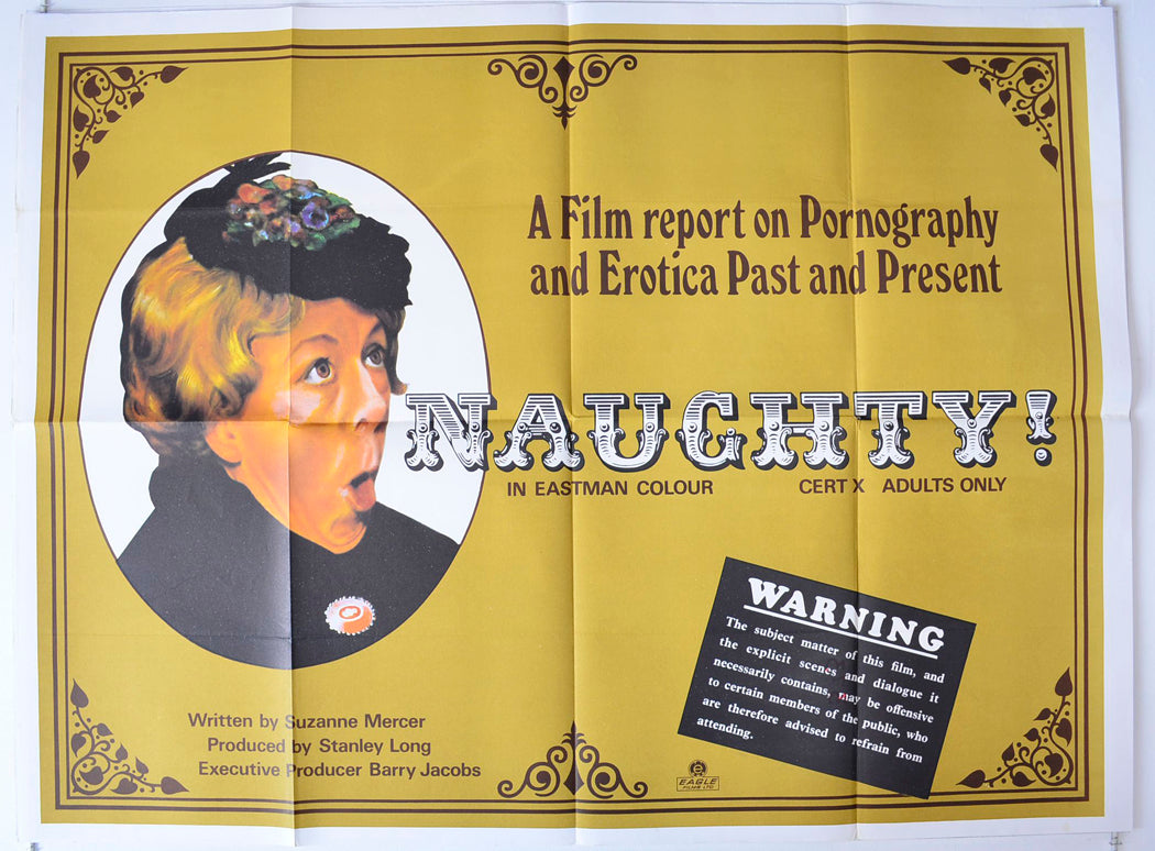 Naughty !   (A REPORT ON PORNOGRAPHY AND EROTICA)  Original British Quad Poster - Movie Poster