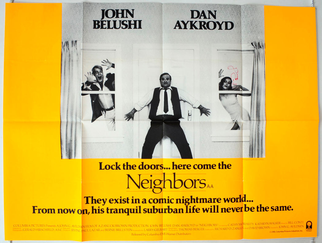 Neighbors   (a.k.a. NEIGHBOURS)  Original British Quad Poster - Movie Poster