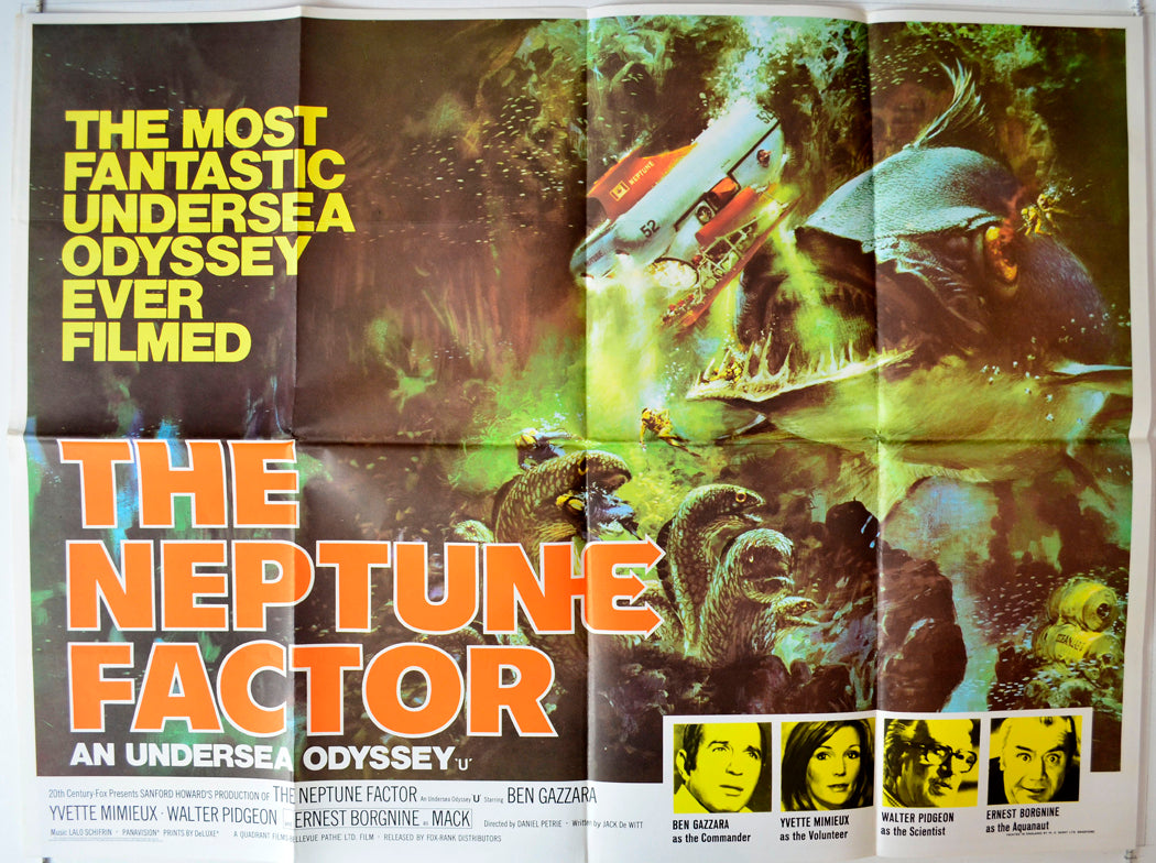 The Neptune Factor Original British Quad Poster - Movie Poster