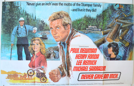 Never Give An Inch Original British Quad Poster - Movie Poster