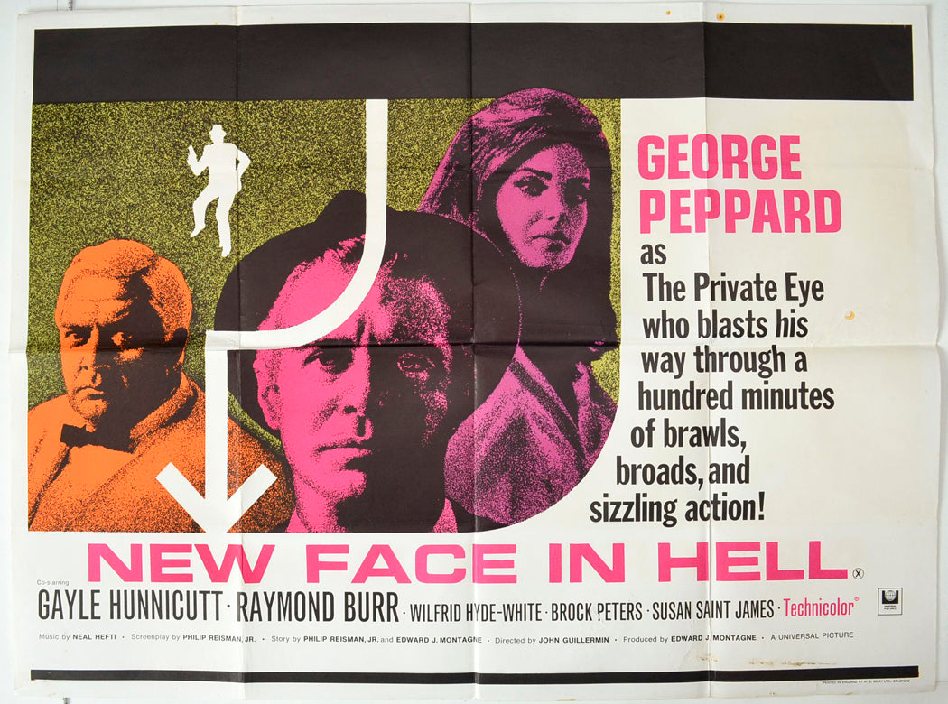 New Face In Hell   (a.k.a. P.J.)  Original British Quad Poster - Movie Poster