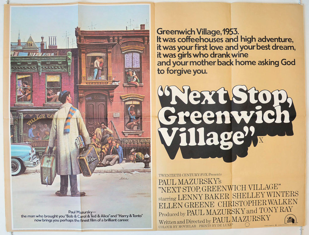 Next Stop Greenwich Village Original British Quad Poster - Movie Poster