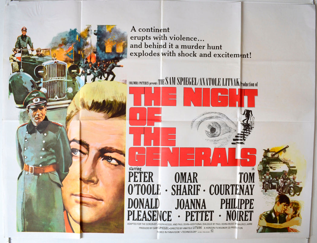 The Night Of The Generals Original British Quad Poster - Movie Poster