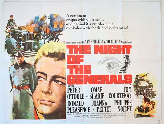 The Night Of The Generals Original British Quad Poster - Movie Poster