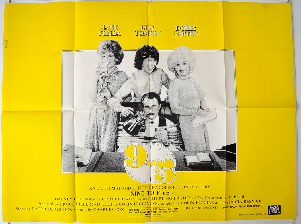 Nine To Five   (a.k.a. 9 to 5)  Original British Quad Poster - Movie Poster - Movie Poster - Cinema Poster