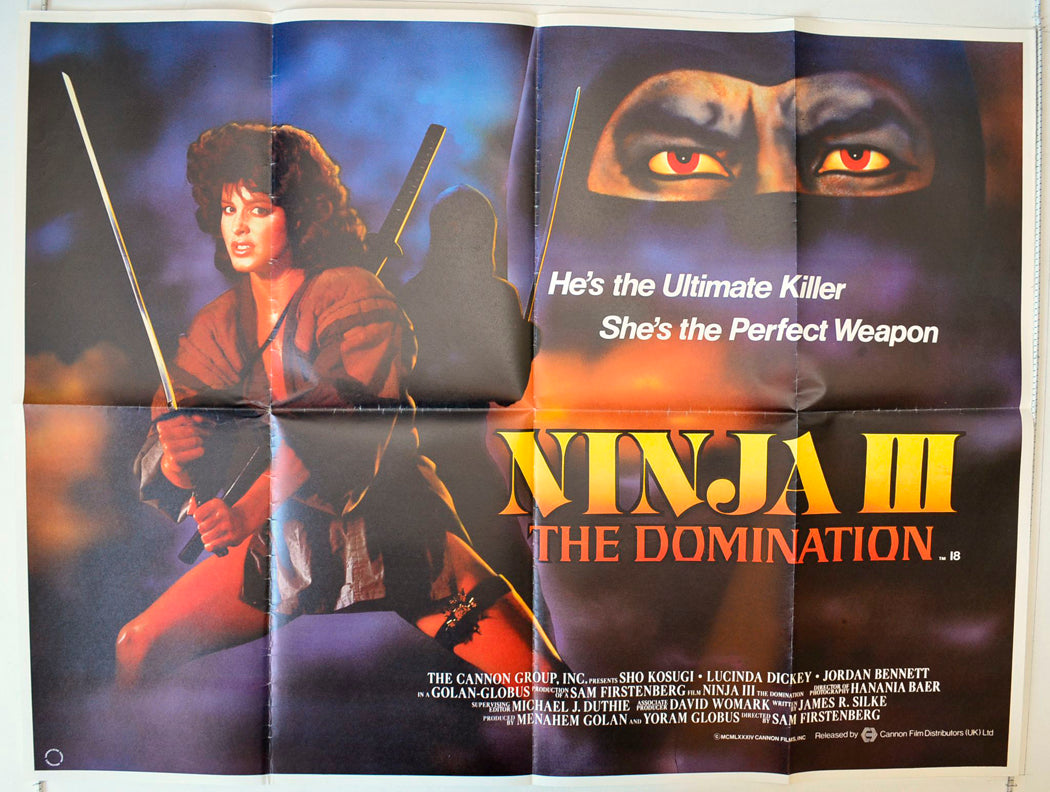 Ninja III : The Domination Original British Quad Poster - Movie Poster