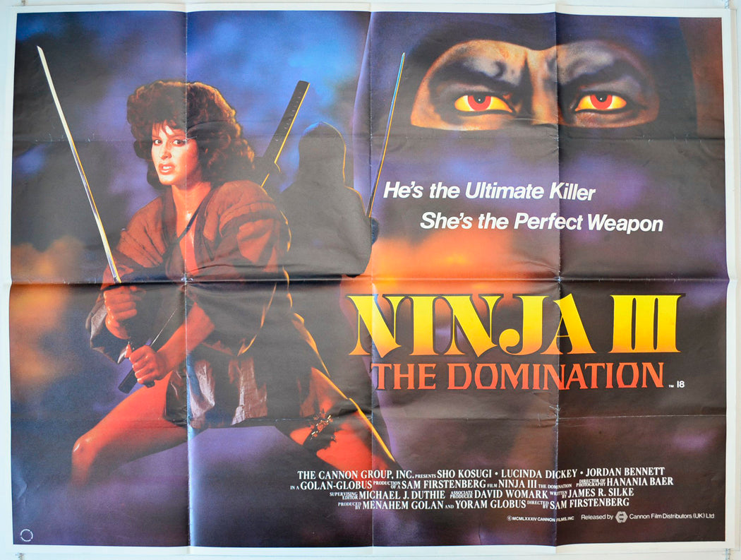 Ninja III : The Domination Original British Quad Poster - Movie Poster