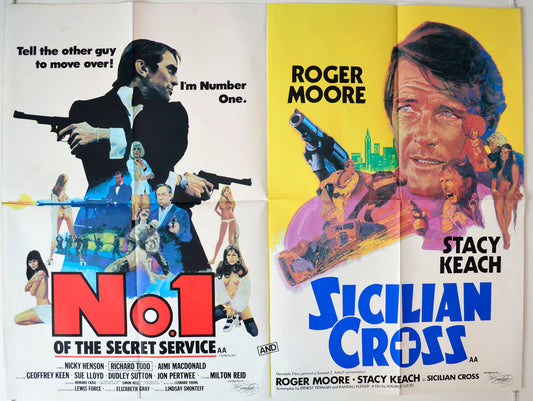 No.1 of The Secret Service / Sicilian Cross (a.k.a. Street People)   (Double Bill)  Original British Quad Poster - Movie Poster