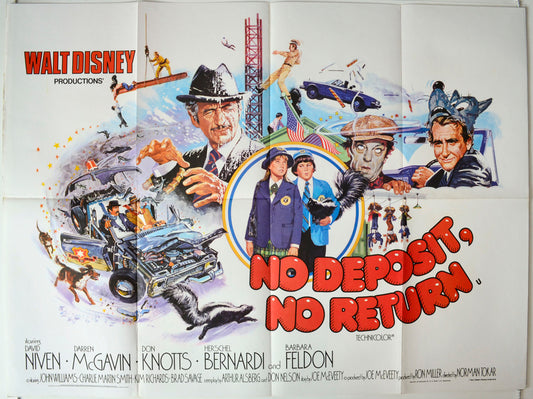 No Deposit No Return Original British Quad Poster - Movie Poster
