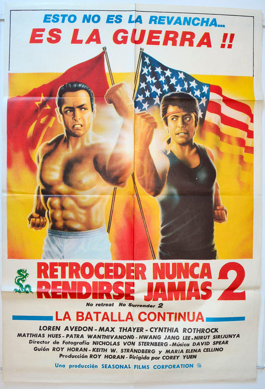 No Retreat No Surrender 2   (a.k.a. Retroceder Nunca Rendirse Jamas 2)  Original Spanish One Sheet Poster - Movie Poster