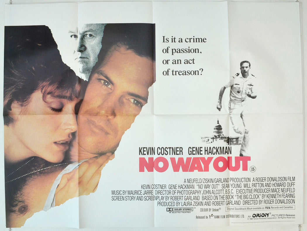 No Way Out Original British Quad Poster - Movie Poster