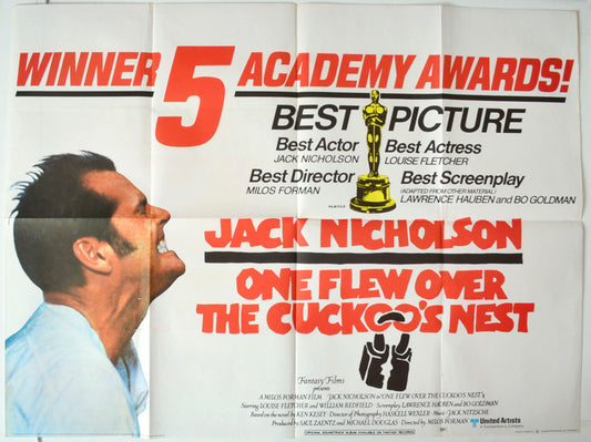 One Flew Over The Cuckoo's Nest Original British Quad Poster - Movie Poster