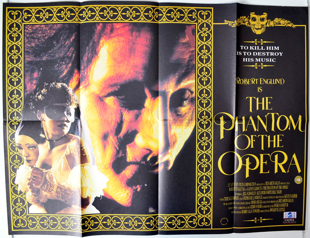 The Phantom Of The Opera Original British Quad Poster - Movie Poster