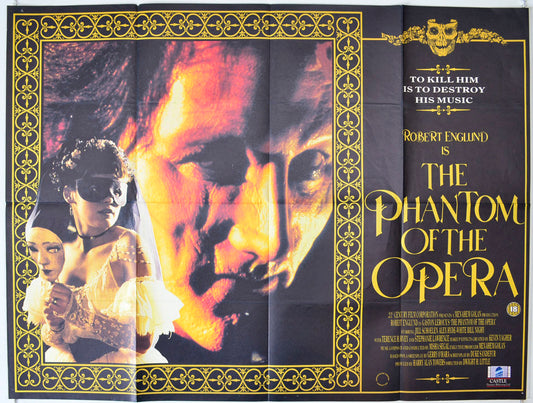 The Phantom Of The Opera Original British Quad Poster - Movie Poster