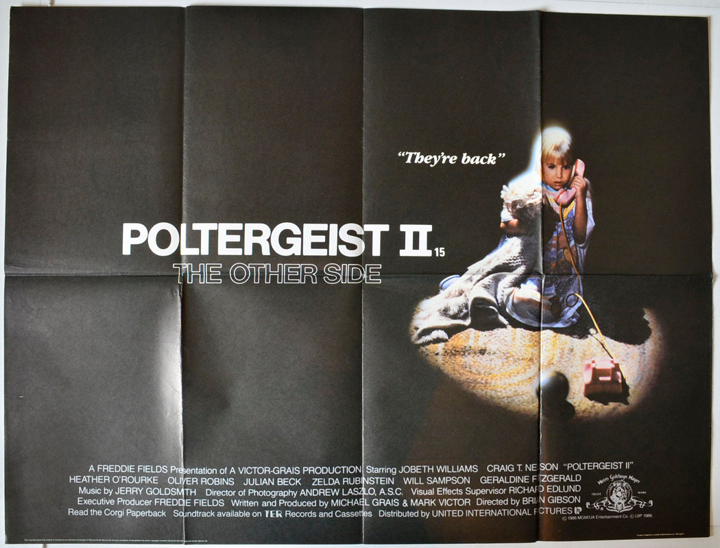 Poltergeist II : The Other Side Original British Quad Poster - Movie Poster