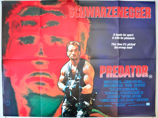 Predator Original British Quad Poster - Movie Poster