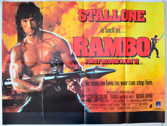 Rambo : First Blood Part II Original British Quad Poster - Movie Poster