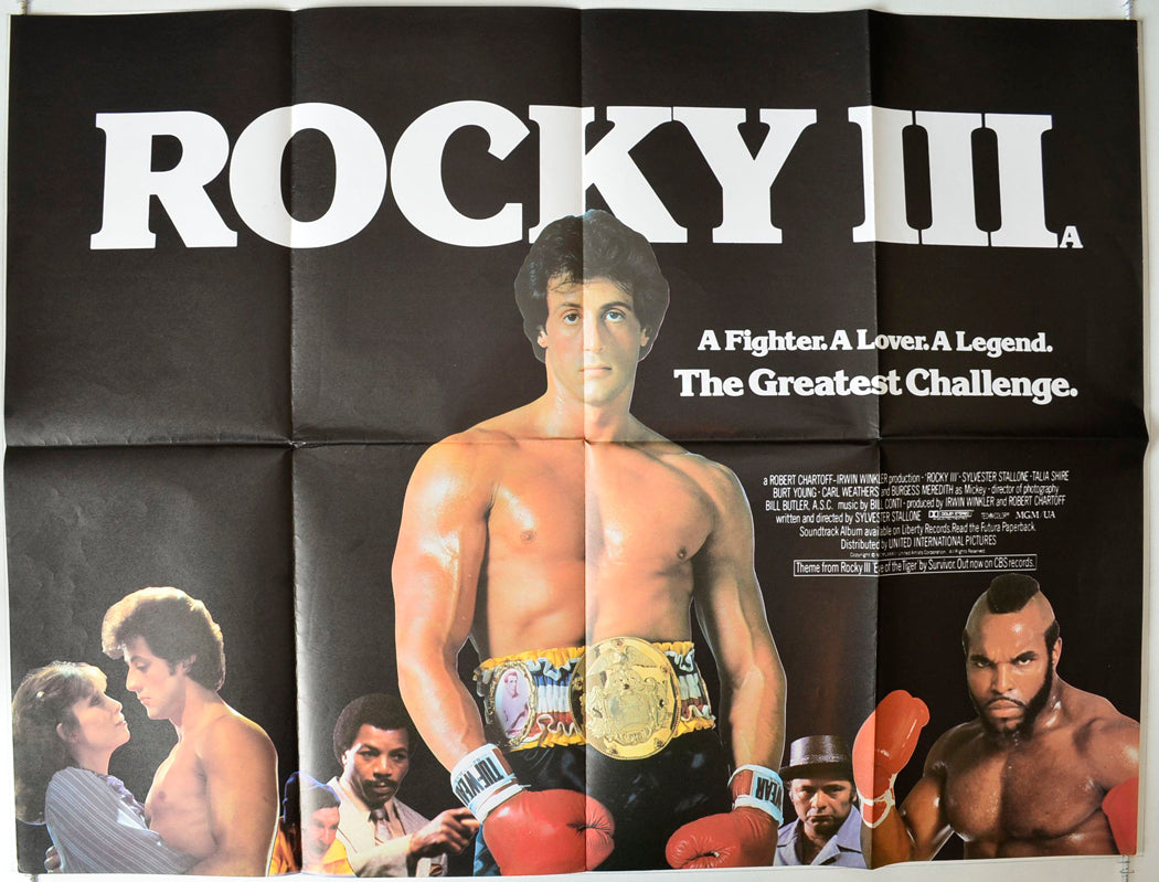 Rocky III   (a.k.a. Rocky 3)  Original British Quad Poster - Movie Poster