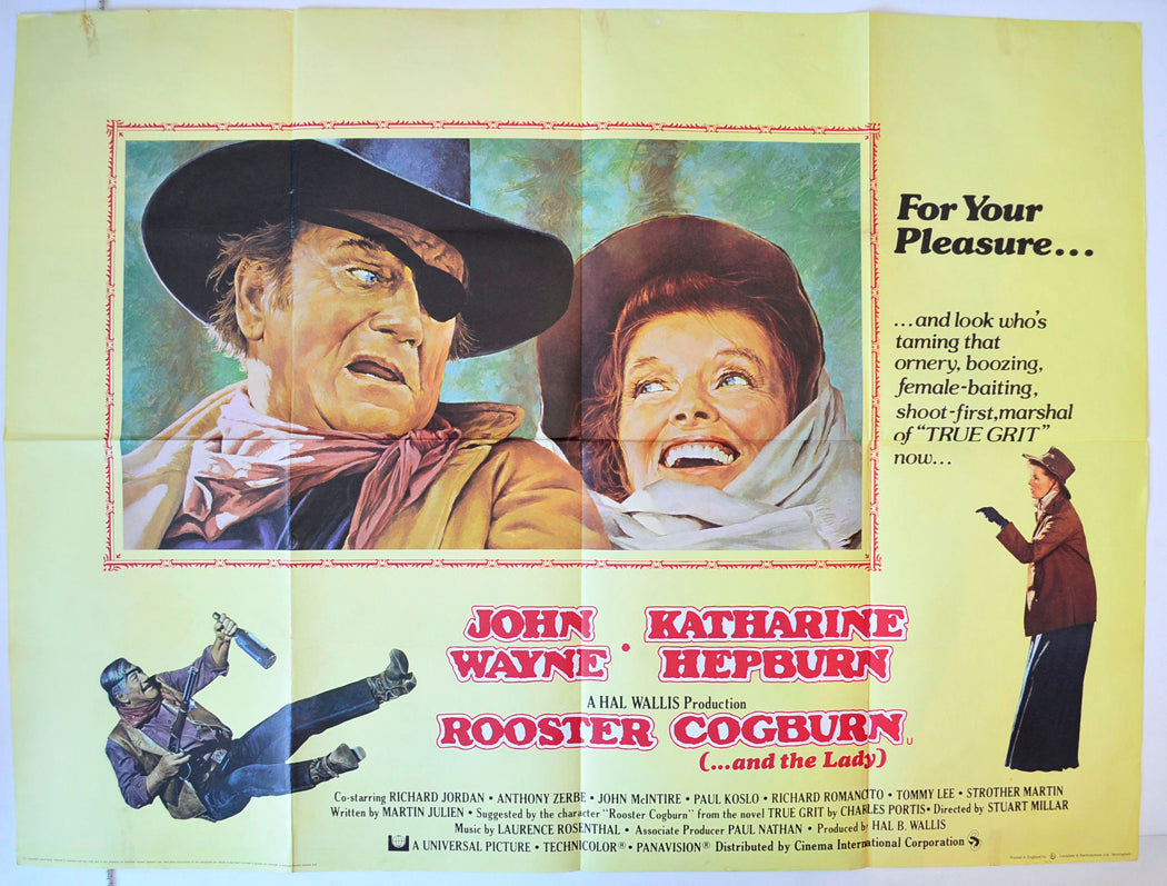 Rooster Cogbun   Original British Quad Poster - Movie Poster