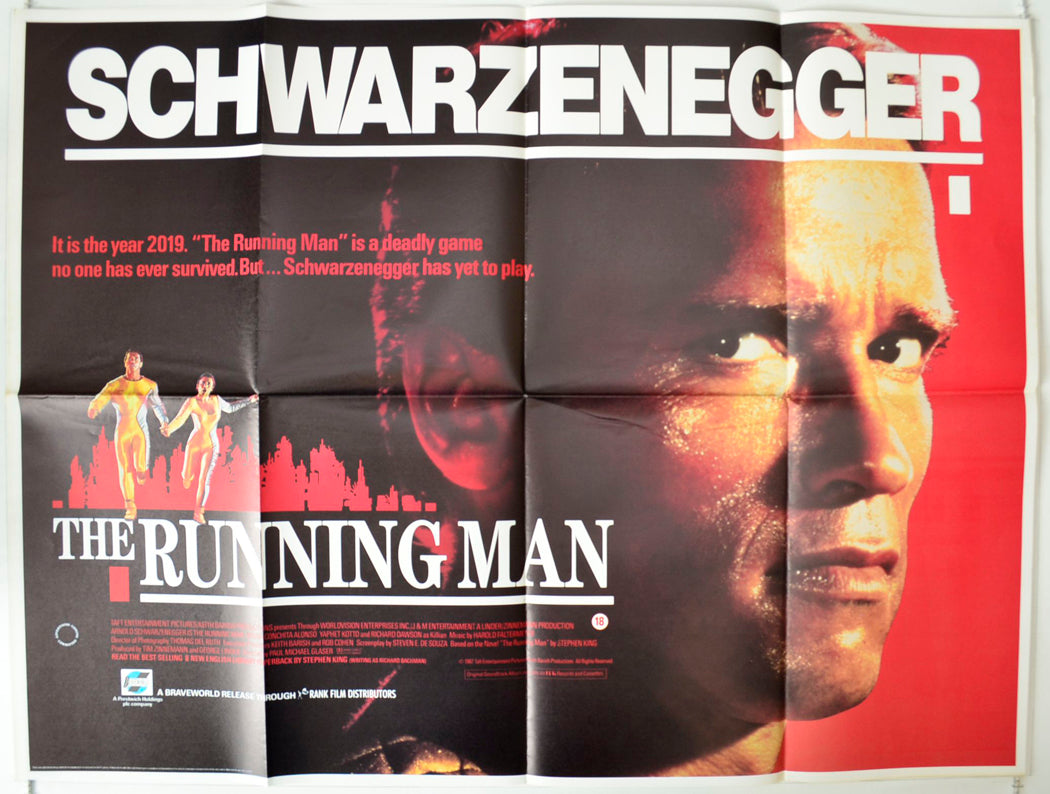 The Running Man Original British Quad Poster - Movie Poster