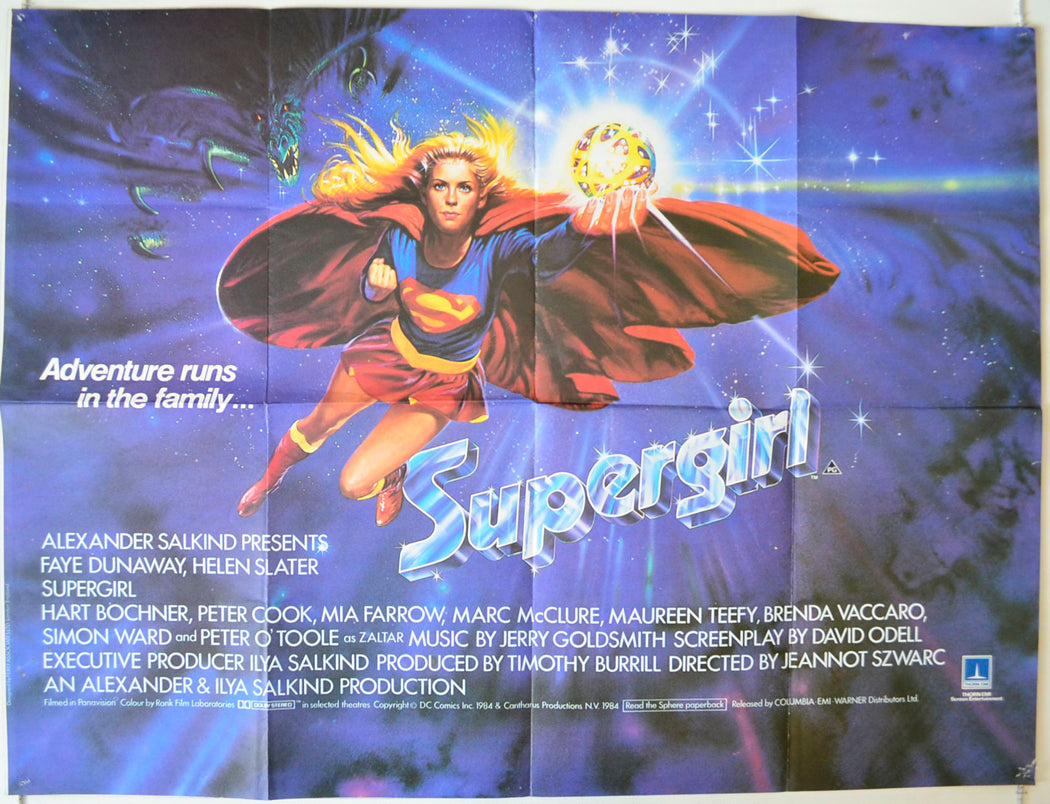 Supergirl Original British Quad Poster - Movie Poster