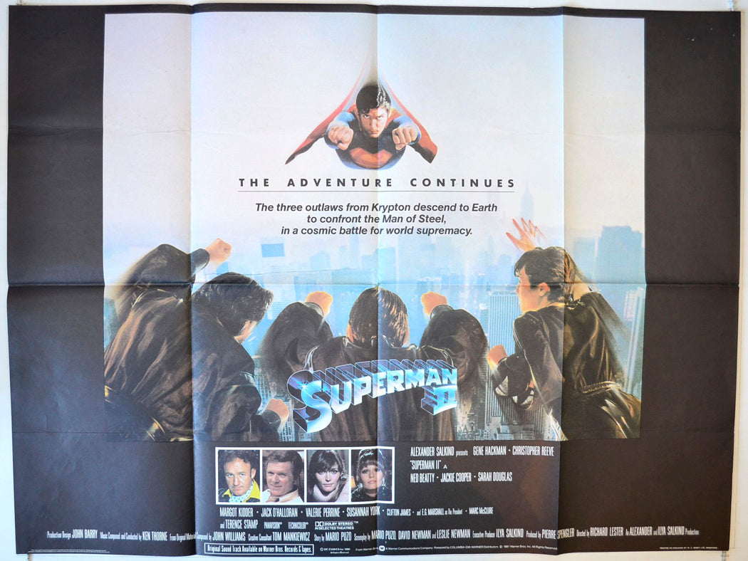 Superman II   (Superman 2)  Original British Quad Poster - Movie Poster