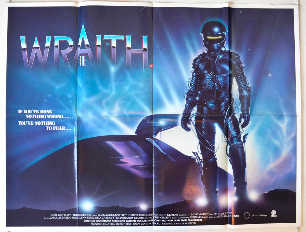 The Wraith Original British Quad Poster - Movie Poster