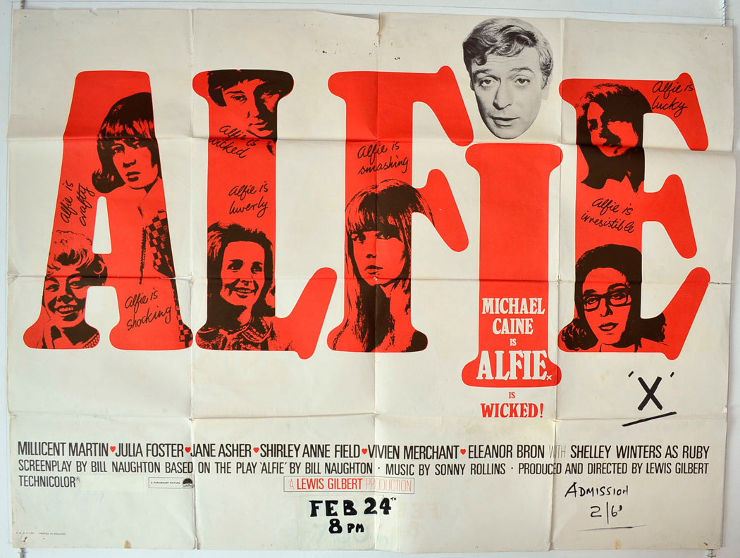 Alfie  Original British Quad Poster - Movie Poster