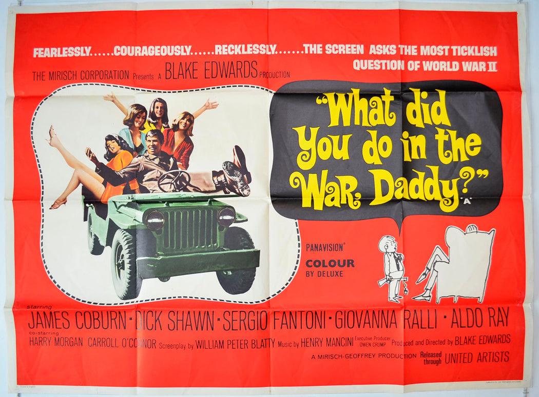 What Did You Do In The War Daddy? Original British Quad Poster - Movie Poster