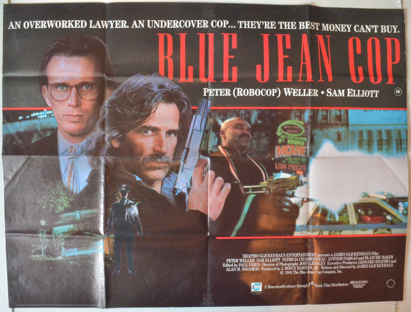 Blue Jean Cop  (a.k.a. Shakedown)   Original British Quad Poster - Movie Poster