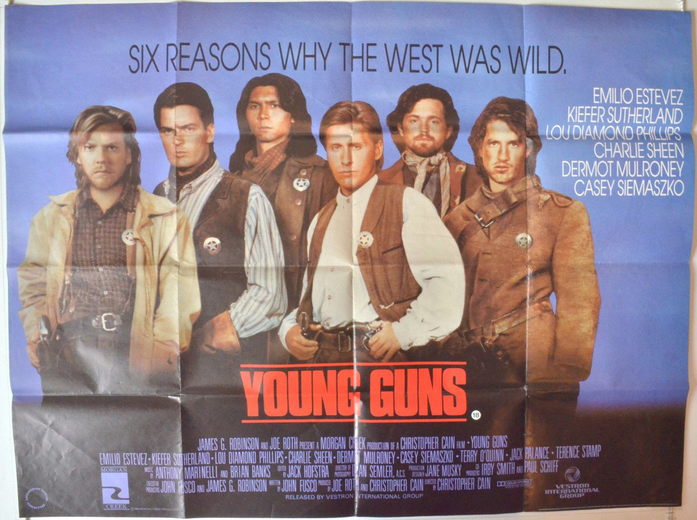 Young Guns   Original British Quad Poster - Movie Poster